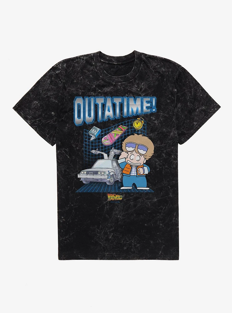 Back To The Future Anime Outatime! Mineral Wash T-Shirt