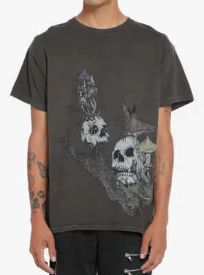 Mushroom Skull Double-Sided T-Shirt