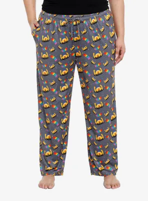 Don't Hug Me I'm Scared Yellow Guy Girls Pajama Pants Plus