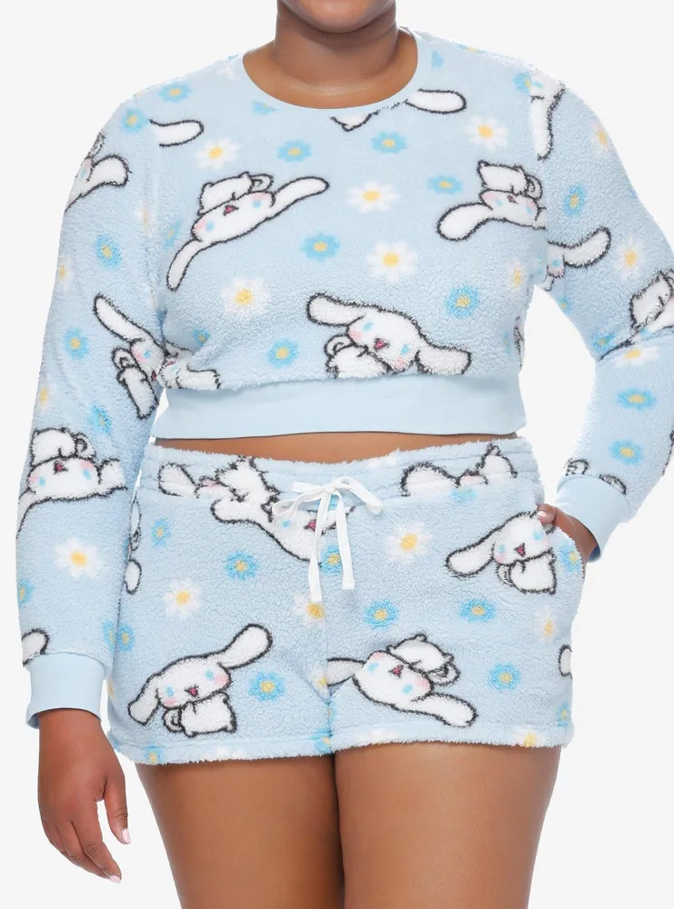 Cinnamoroll Flowers Girls Fuzzy Lounge Set