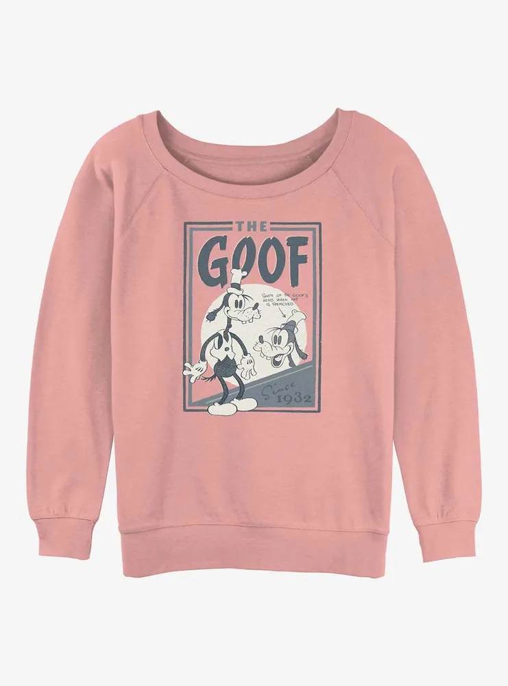 Disney100 Goofy The Goof Since 1934 Womens Slouchy Sweatshirt