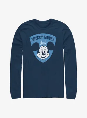 Disney100 Mickey Mouse Club Shield Long-Sleeve T-Shirt