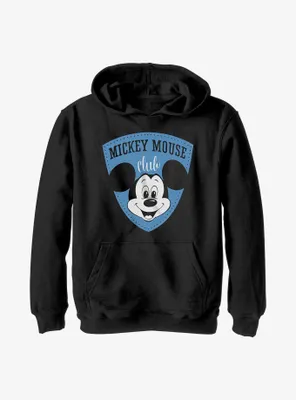 Disney100 Mickey Mouse Club Shield Youth Hoodie