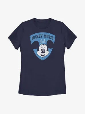 Disney100 Mickey Mouse Club Shield Womens T-Shirt