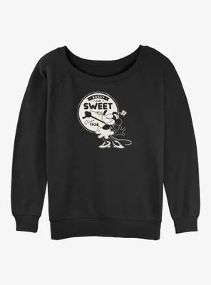 Disney100 Minnie Mouse Sassy And Sweet Since 1928 Womens Slouchy Sweatshirt