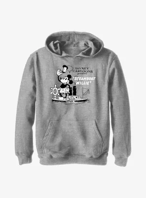 Disney100 Mickey Mouse Steamboat Willie Youth Hoodie