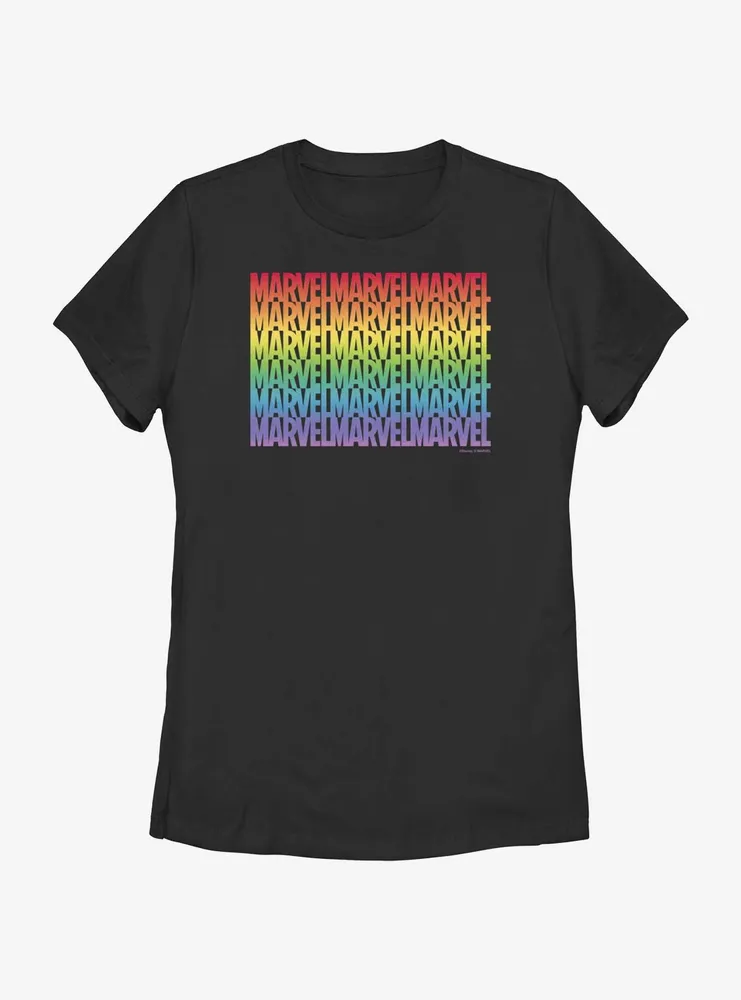 Marvel Avengers Stacked Gradient Pride T-Shirt