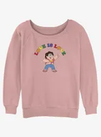 Steven Universe Love Is Pride Slouchy Sweatshirt