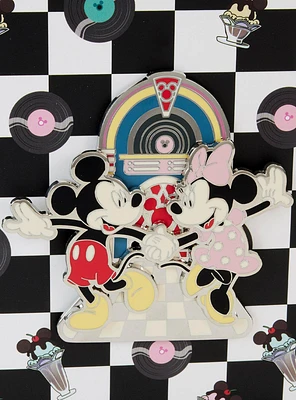 Loungefly Disney Mickey Mouse & Minnie Mouse Jukebox Dance Moving Enamel Pin