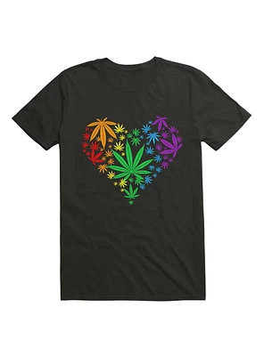 Marijuana LGBT Heart T-Shirt