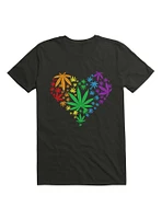 Marijuana LGBT Heart T-Shirt