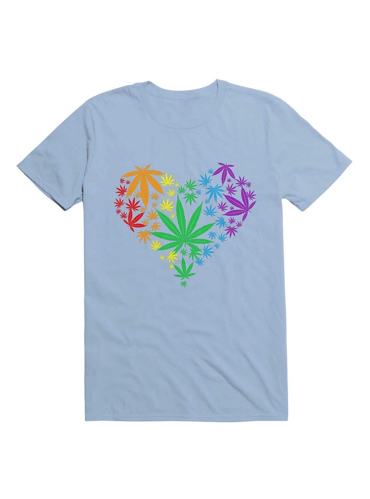 Marijuana LGBT Heart T-Shirt