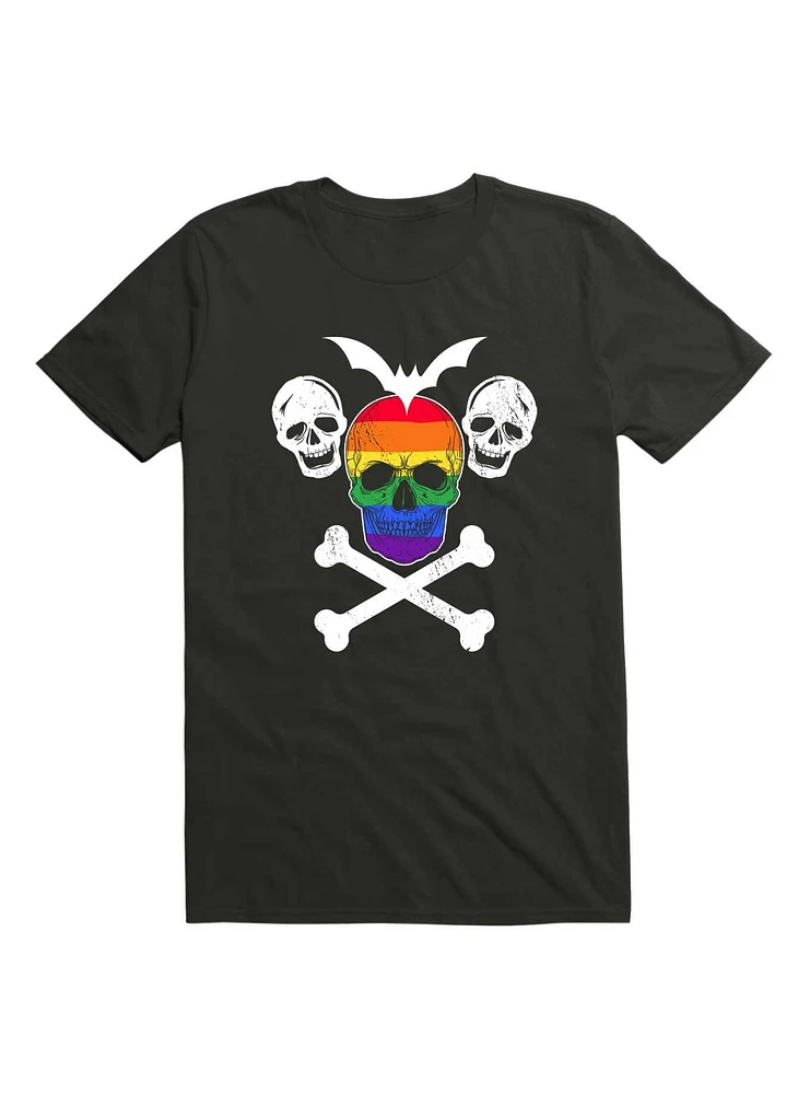 LGBT Halloween Rainbow Skull T-Shirt