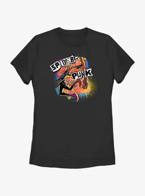 Marvel Spider-Man: Across The Spiderverse Rock On Spider-Punk Womens T-Shirt