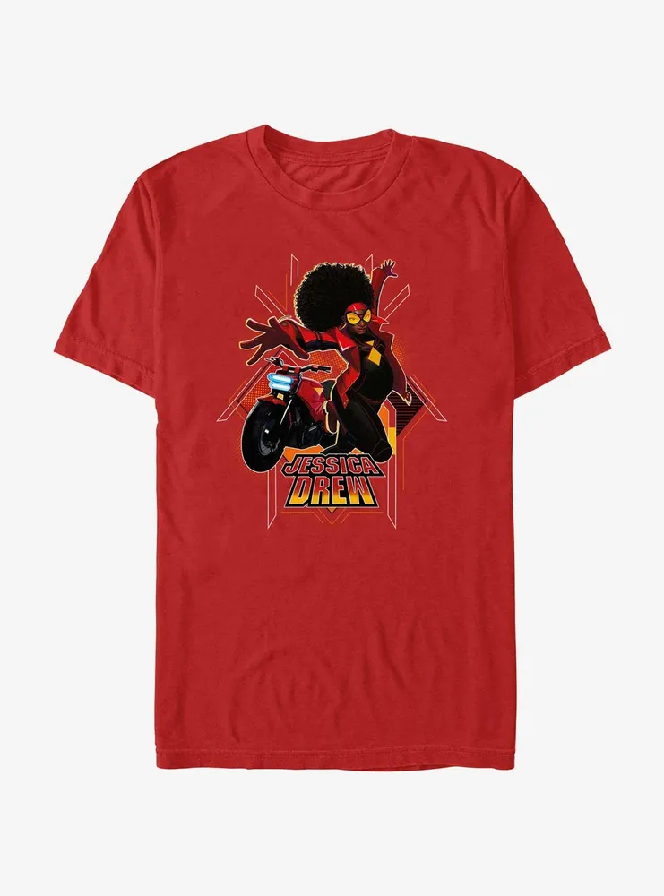 Marvel Spider-Man: Across The Spiderverse Jessica Drew Poster T-Shirt