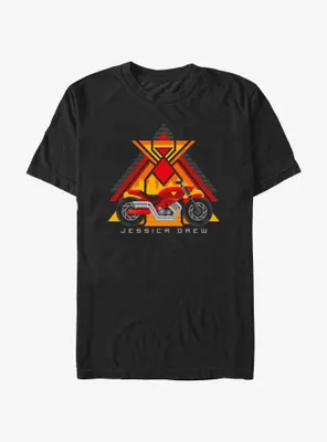 Marvel Spider-Man: Across The Spiderverse Jessica Drew Motorbike T-Shirt