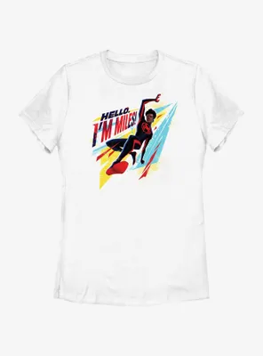 Marvel Spider-Man: Across The Spiderverse Hello I'm Miles Womens T-Shirt