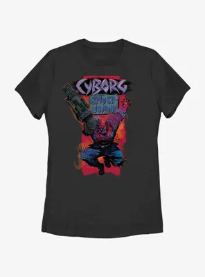 Marvel Spider-Man: Across The Spiderverse Cyborg Spider-Woman Badge Womens T-Shirt