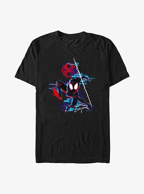 Marvel Spider-Man: Across the Spider-Verse Glitchy Miles Morales Extra Soft T-Shirt