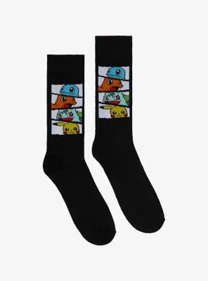 Pokémon Starters Panel Portrait Crew Socks