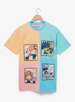 Jujutsu Kaisen x Hello Kitty and Friends Colorblock Character Portraits T-Shirt - BoxLunch Exclusive