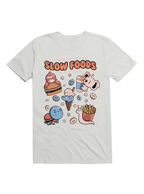 Slow Food Cute Animals Sloth Koala Turtle Snail Fries T-Shirt