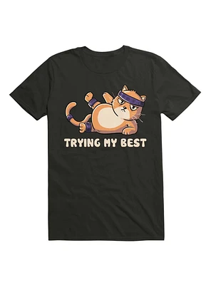 Trying My Best Gym Cat T-Shirt