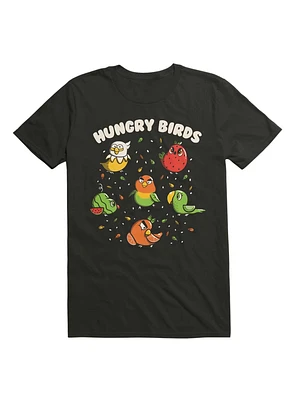 Hungry Birds Fruit Parrots T-Shirt