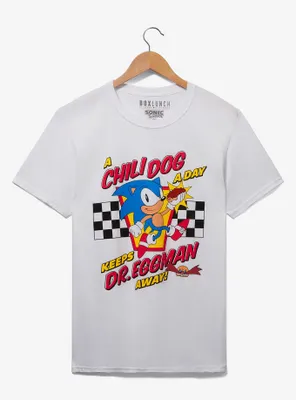Sonic the Hedgehog Checkered Chili Dog Women's T-Shirt - BoxLunch Exclusive