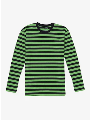 Green & Black Stripe Long-Sleeve T-Shirt
