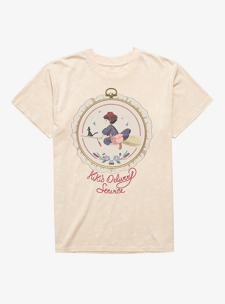 Studio Ghibli Kiki's Delivery Service Sewing Patch Mineral Wash T-Shirt