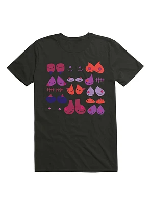 Types of Ta-Tas Cancer Awareness T-Shirt