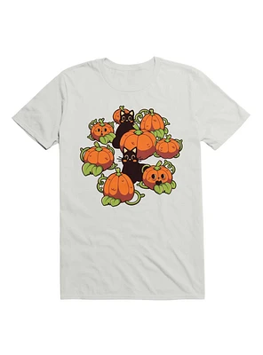 Cats And Pumpkins Kawaii Halloween T-Shirt