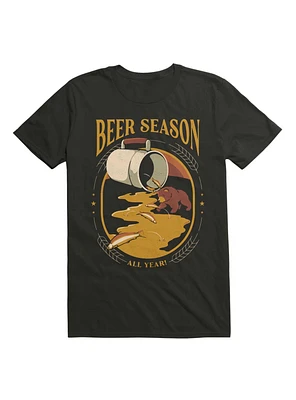 Beer Bear Hunting Salmon T-Shirt