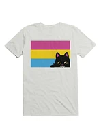 Peeking Cat Pan Flag T-Shirt