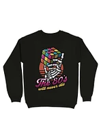 80s Will Never Die Skeleton Cube Vintage Sweatshirt