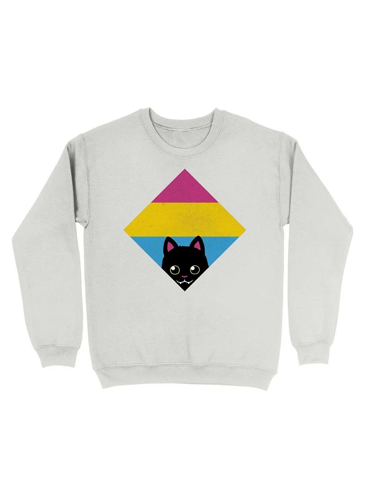 Peeking Cat Pan Square Flag Sweatshirt