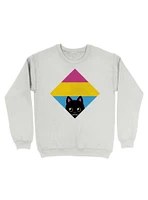 Peeking Cat Pan Square Flag Sweatshirt