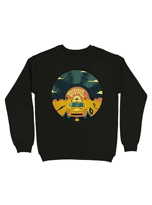 Car Into the Sunset Vinyl Sweatshirt