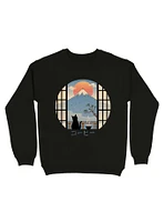 Coffee Cat Mt. Fuji Sweatshirt