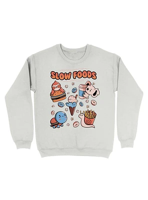 Slow Food Cute Animals Sloth Koala Turtle Snail Fries Sweatshirt