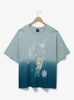 Disney Frozen Elsa Portrait Split Dye Women's Plus T-Shirt - BoxLunch Exclusive