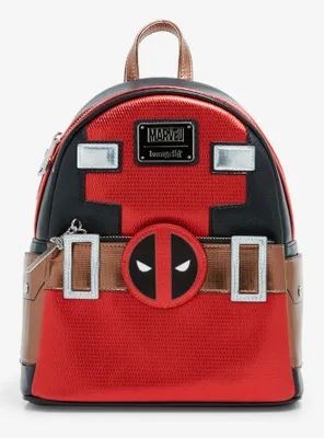 Loungefly Marvel Deadpool Mask Metallic Mini Backpack