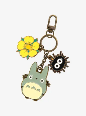 Studio Ghibli My Neighbor Totoro Floral Multi Charm Keychain
