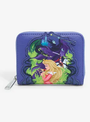 Loungefly Disney Sleeping Beauty Group Portrait Small Zippered Wallet - BoxLunch Exclusive