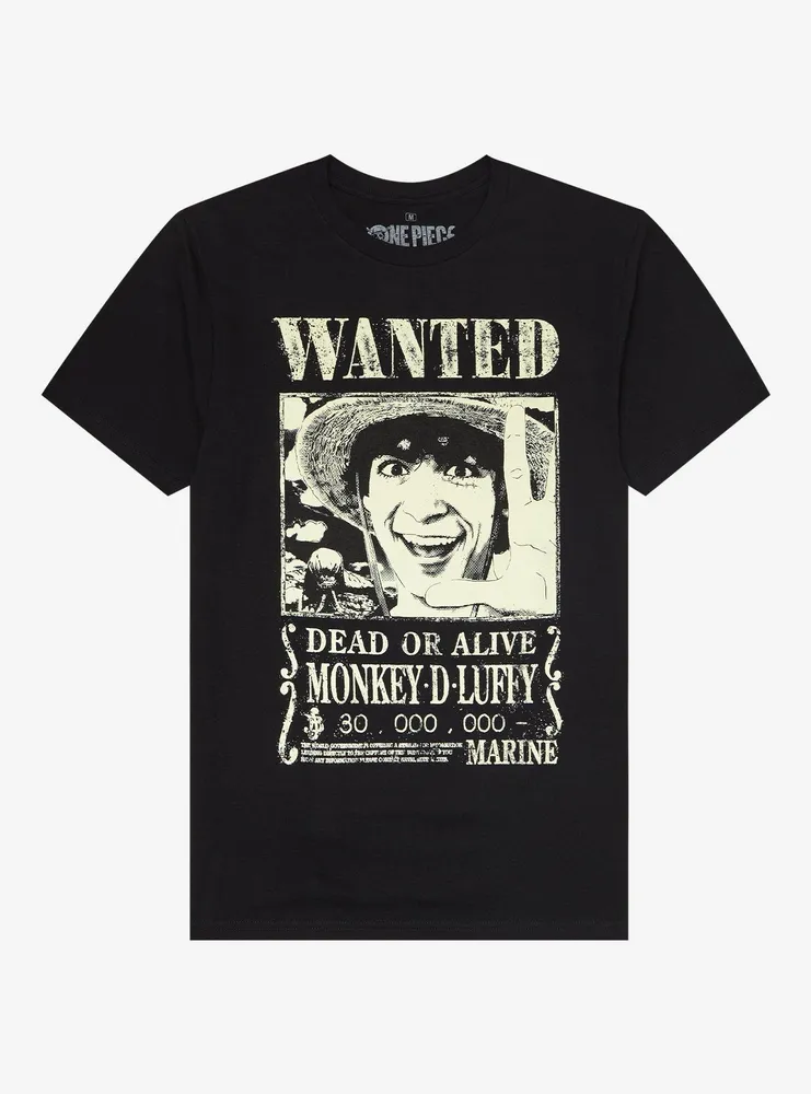 One Piece Luffy Live Action Wanted Poster T-Shirt