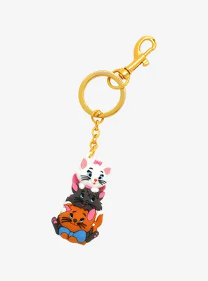 Loungefly Disney The Aristocats Marie, Berlioz, and Toulouse 3D Keychain