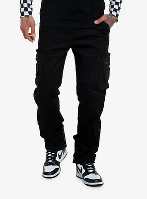 Black Multi-Pocket Cargo Pants