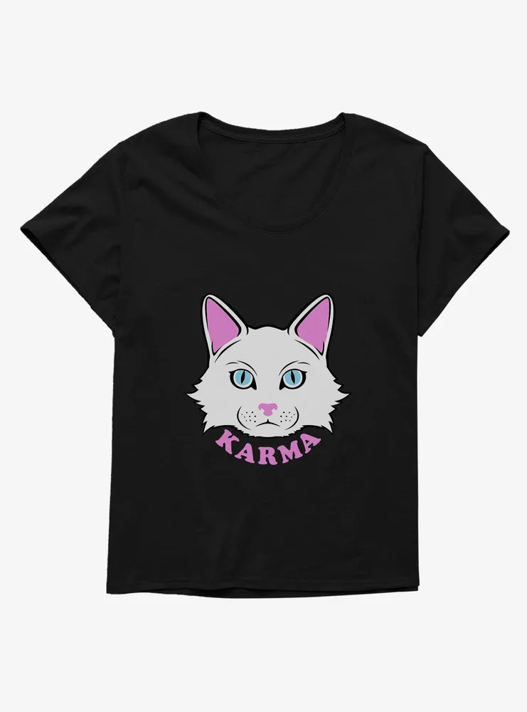 Karma Cat Womens T-Shirt Plus