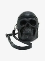 Social Collision Black Skull Figural Crossbody Bag